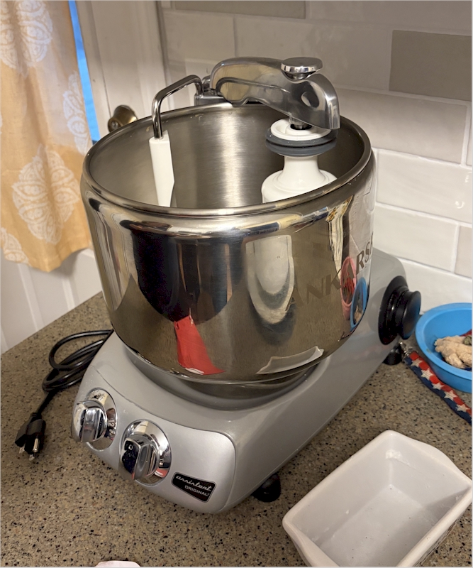 If you're going to bake bread, you need one of these! Expensive but worth it (so much better than a KitchenAid).  You're welcome.